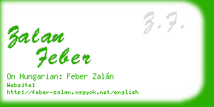 zalan feber business card